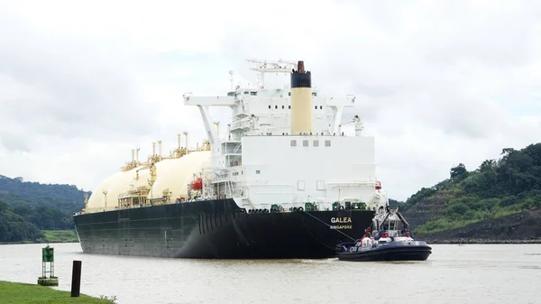 Panama Nov 2016 Post Panamax Vessel Galea Crossing Panama Canal — Stock Photo, Image