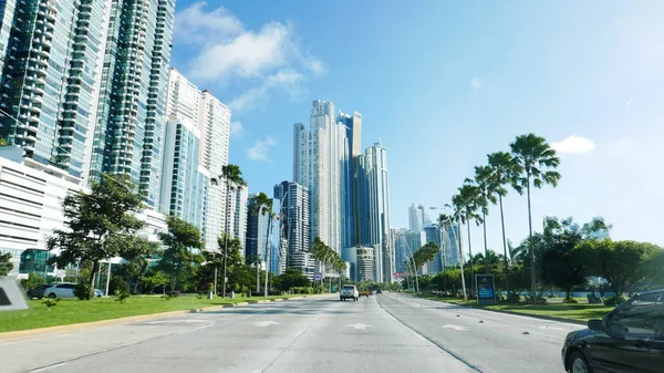 Calle Vista Rascacielos Corazón Ciudad Panamá Panamá — Foto de Stock