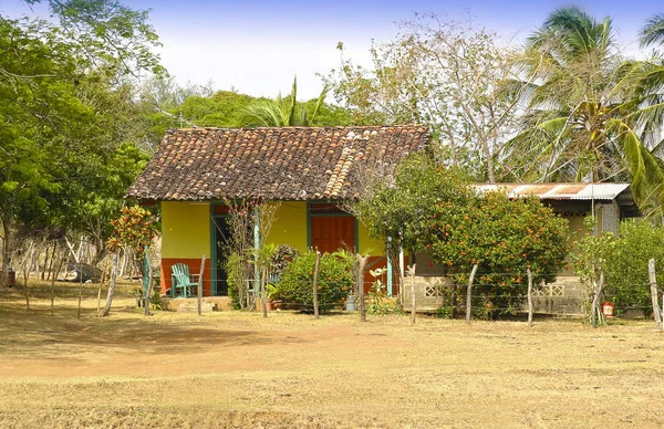 Typisches Traditionelles Haus Inneren Des Landes Panama — Stockfoto