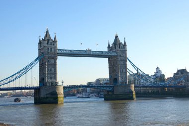  LONDON, ENGLAND, JAN, 21,2017: Tower Bridge is a combined bascule and suspension bridge in London built in 1886, 1894.                    clipart