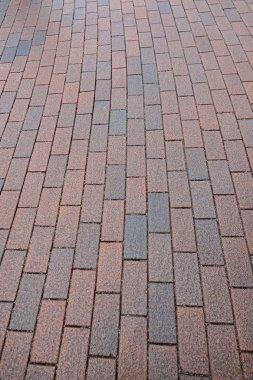 Arka plan olarak bir tuğla yolu kapat                               