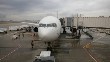 Atlanta, Georgia, 2 Şubat 2017: Hartsfield Jackson Atlanta Uluslararası Havaalanı dünyanın en işlek Havaalanı yolcu trafiği tarafından 1998 yılından bu yana olmuştur 