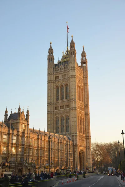 Londra Italiano Gennaio 2017 Palazzo Westminster Sul Lato Sud Ablingdon — Foto Stock