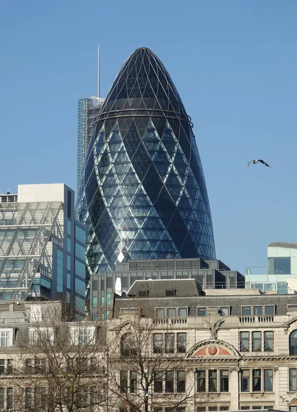 Londen Engeland Jan 2017 Mary Axe Een Commerciële Wolkenkrabber Londen — Stockfoto