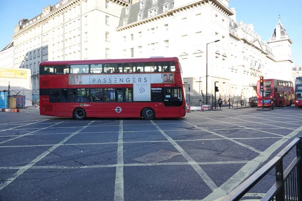 Londres Englândia Jan 2017 Vista Autocarro Dois Andares Nas Ruas — Fotografia de Stock