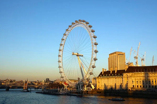 Londra Inghilterra Gennaio 2017 London Eye Una Ruota Panoramica Gigante — Foto Stock