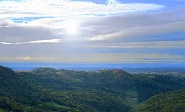 Vista Del Océano Pacífico Desde Cordillera Central Panamá — Foto de Stock