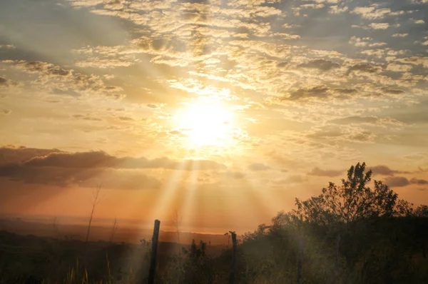 Güneş parlıyor ortada güzel gündoğumu