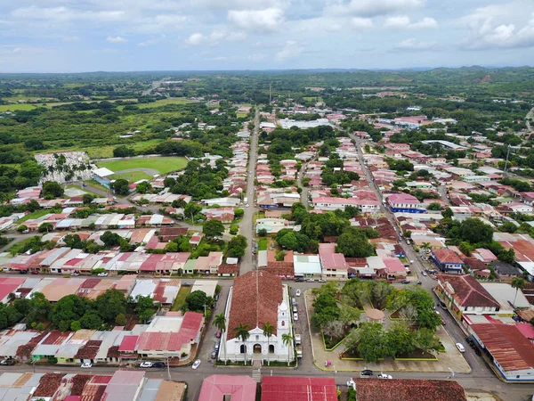  Havadan görünümü Panama kırsal, Los Santos şehir