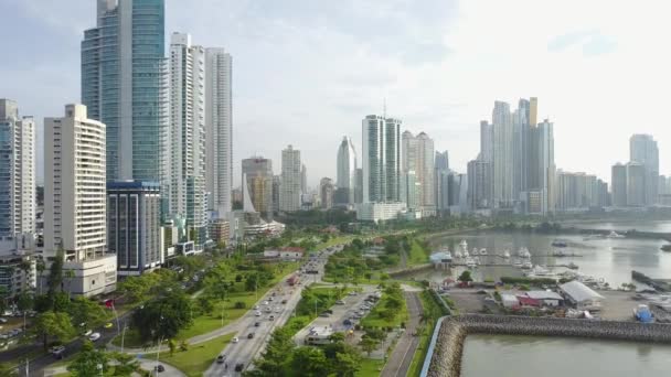 Ciudad Panamá Panamá 2017 Ciudad Panamá Convertido Una Las Ciudades — Vídeos de Stock