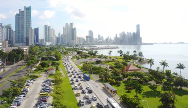  Panama City, Panama-Eylül 14, 2017: Panama City Orta Amerika'nın en modern şehri olduğunu