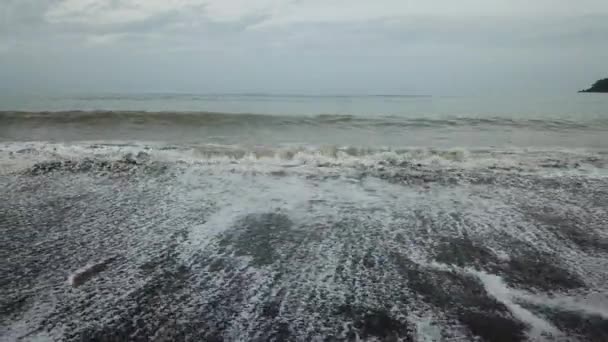 Pacific Coast Panama Bir Plaj Havadan Görünümü — Stok video
