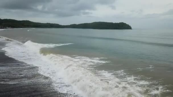 Pacific Coast Panama Bir Plaj Havadan Görünümü — Stok video