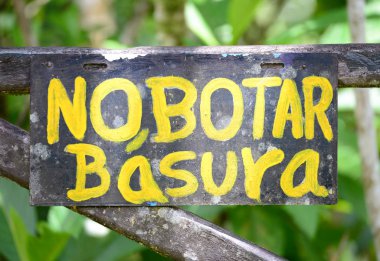 Ispanyolca, Don 't çöp bir işareti yakın