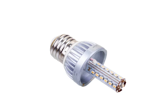 Liten LED-lampa isolerad på en vit bakgrund — Stockfoto