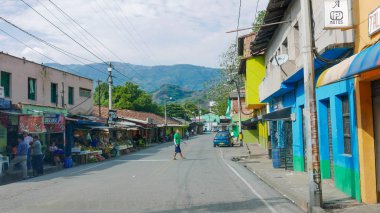 Hispania, Antioquia, Kolombiya'da bir sokak görünümü