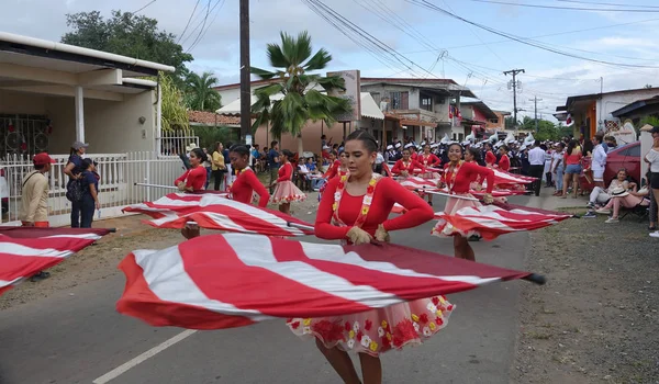 Los Santos Panama Nov 2018 Skolor Har Sina Band Och — Stockfoto