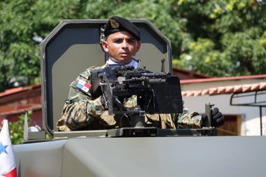 Los Santos-Panama-Kas 10, 2018: Sınır Servisi (Senafront) panama kara sınırını korumak için yapılandırılmış ve organize edilmiş özel ve kalıcı bir polis gücüdür.