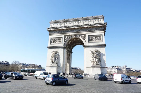 Paris França Feb 2019 Arco Triunfo Toile Dos Monumentos Mais — Fotografia de Stock