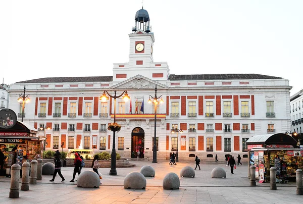 Madrid Spanyolország Február 2019 Ház Posta Egy Tizennyolcadik Századi Épület — Stock Fotó