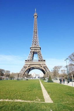 Paris-Fransa-24 Şubat 2019: Eyfel Kulesi