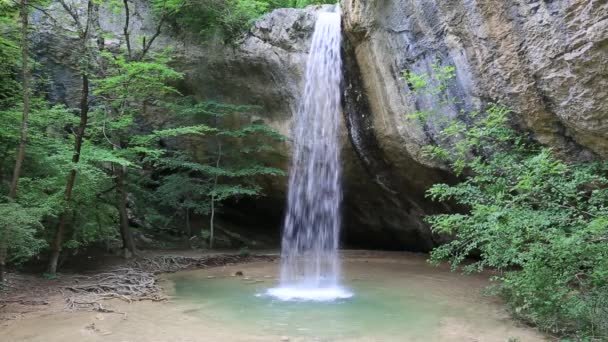 Vista Sobre Kozyryok Cachoeira Kobalar Crimeia — Vídeo de Stock