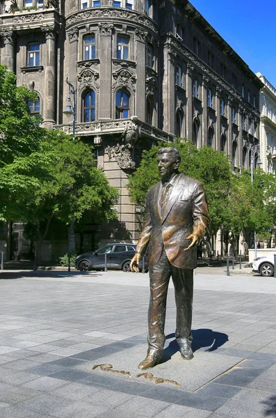 Ungheria Budapest Giugno 2019 Monumento Ronald Reagan Presidente Degli Stati — Foto Stock