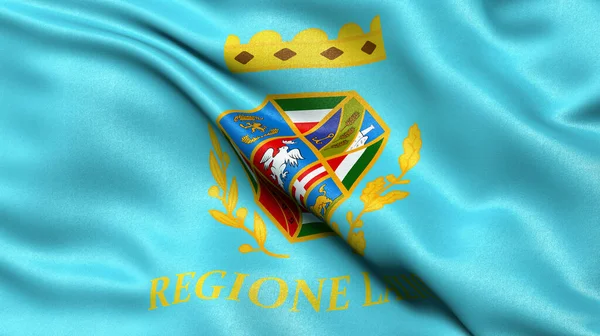 Illustration Den Italienska Statens Flagga Lazio Vinka Vinden — Stockfoto