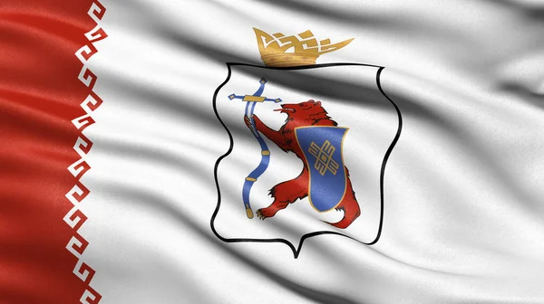Flaga Republiki Mari Machająca Wietrze Ilustracja — Zdjęcie stockowe