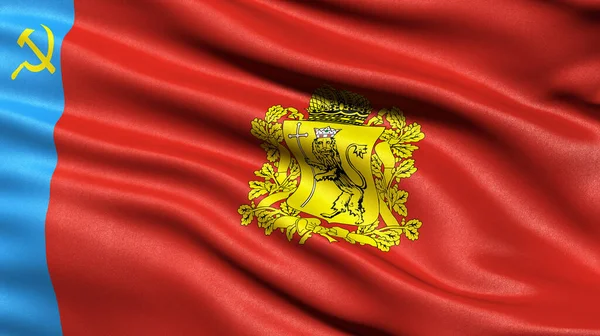 Flaga Obwodu Vladimir Machająca Wietrze Ilustracja — Zdjęcie stockowe