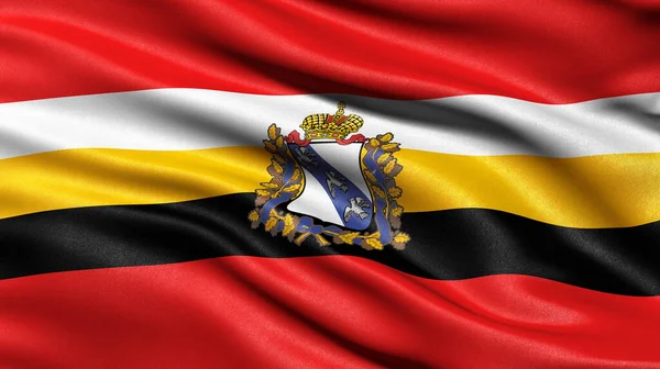 Vlag Van Koersk Oblast Wapperend Wind Illustratie — Stockfoto