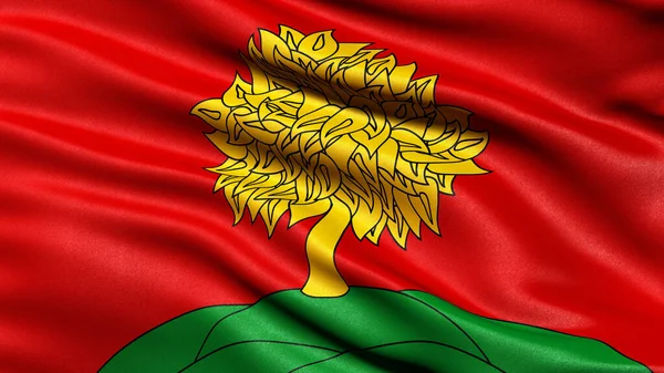 Прапор Ліпецької Області Розмахує Вітром Ілюстрація — стокове фото