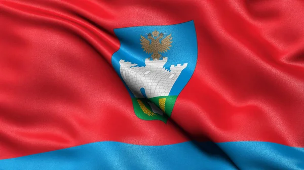 Flagga Oryol Oblast Viftar Vinden Illustration — Stockfoto