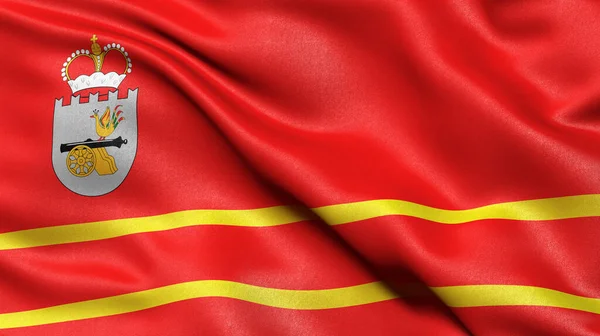 Vlag Van Smolensk Oblast Wapperend Wind Illustratie — Stockfoto