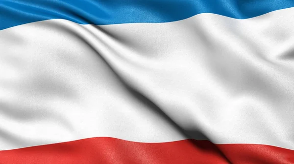 Bandiera Della Repubblica Del Crimea Sventola Nel Vento Illustrazione — Foto Stock