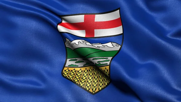 Flag Alberta Waving Wind Illustration — Stock Photo, Image