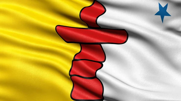 Прапор Нунавута Махає Вітром Ілюстрація — стокове фото