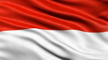 Tarija bayrağı rüzgarda sallanıyor. 3B illüstrasyon.