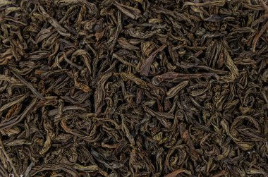Siyah yaprak çay arka plan. Arka plan kuru çay yaprakları