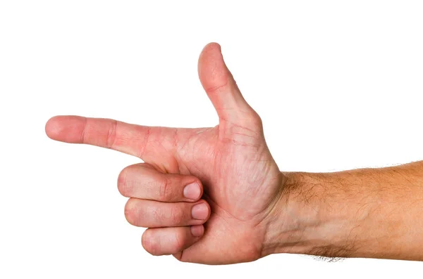 Gesture - index finger up, indicating the direction of movement, Royalty Free Stock Images