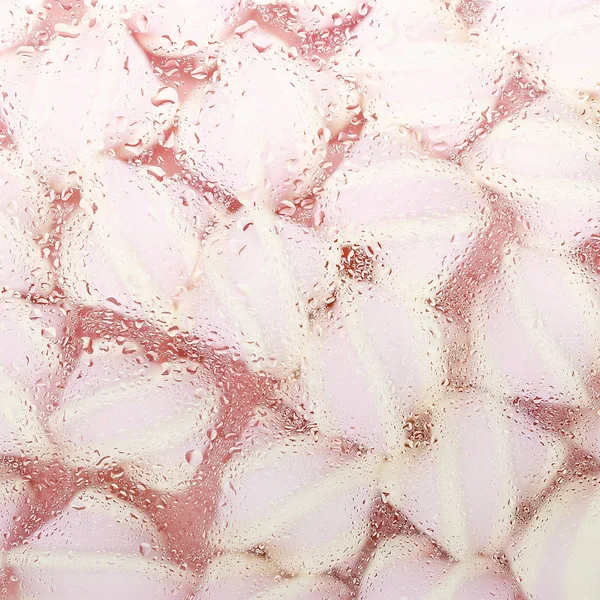 Kreative farbige rosa Marshmallows Hintergrund. Flatley aus dem — Stockfoto