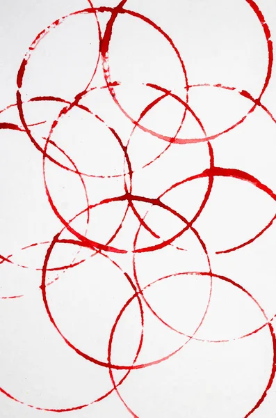 Achtergrond-aquarel tekening. Rode cirkels set — Stockfoto