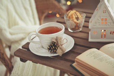 Noel evi dekorasyonu, güzel tatil dekorasyonu.. 