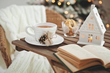 Noel evi dekorasyonu, güzel tatil dekorasyonu.. 