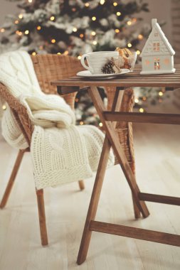 Noel evi dekorasyonu, güzel tatil dekorasyonu.. 