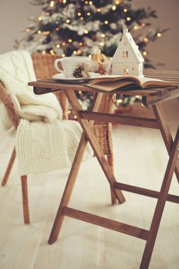 Noel evi dekorasyonu, güzel tatil dekorasyonu.. 