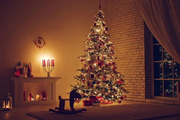 Decoración de Navidad en la casa. — Foto de Stock