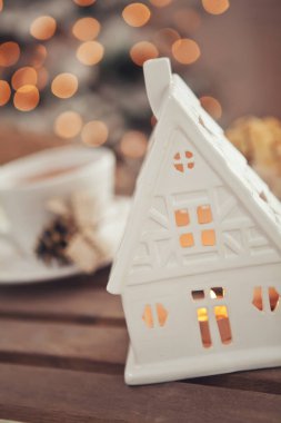 Noel evi dekorasyonu, güzel tatil dekorasyonu.. 