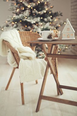 Noel evi dekorasyonu, güzel tatil dekorasyonu.. 