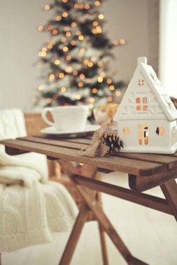 Noel evi dekorasyonu, güzel tatil dekorasyonu.. 